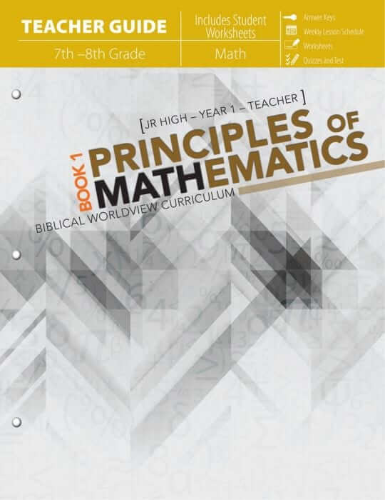 Principles of Mathematics: Book 1 Teacher (includes Student Worksheets)