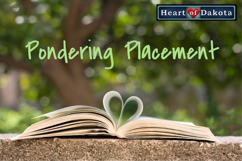 Heart of Dakota - Pondering Placement - Blog