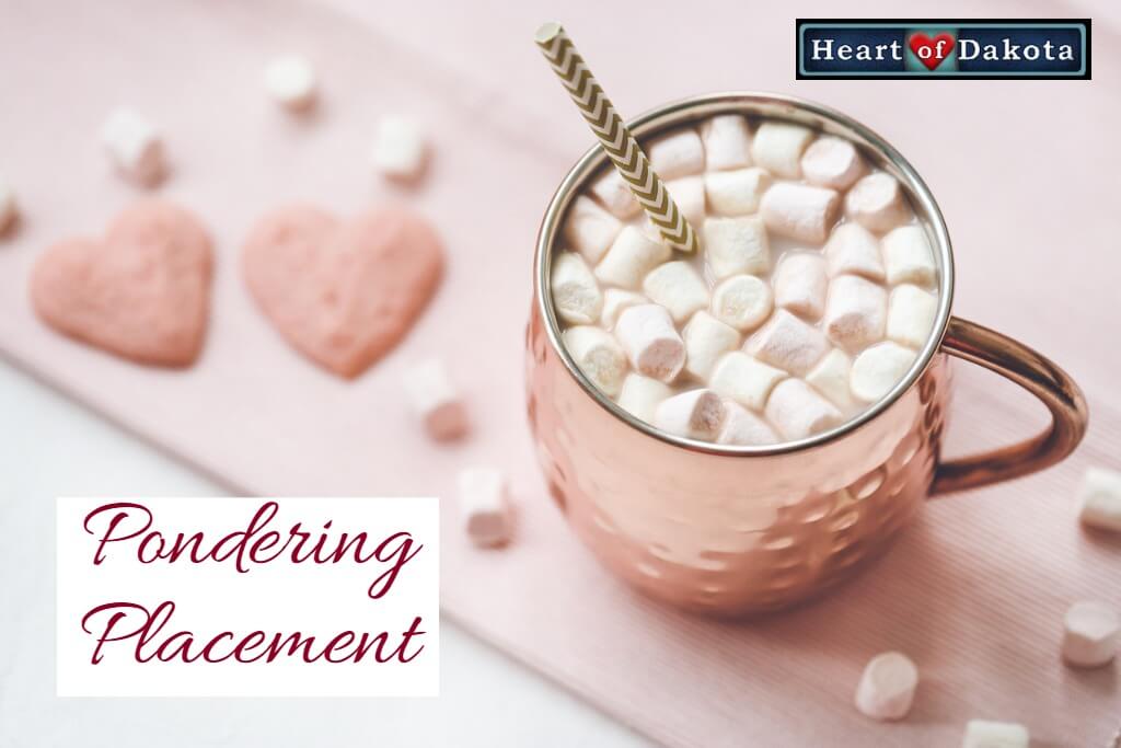 Heart of Dakota - Pondering Placement