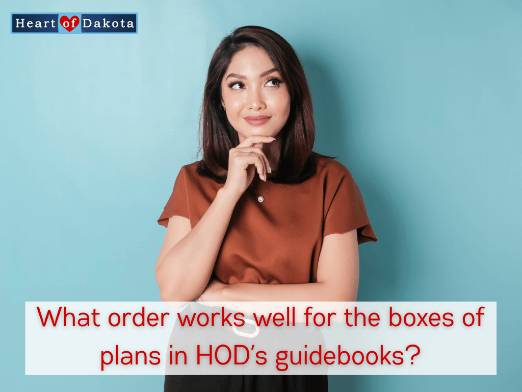 What Order Works Well for the Boxes of Plans? - A Heart of Dakota Life