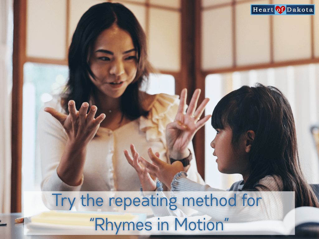 Read more about the article Try the repeating method for “Rhymes in Motion”