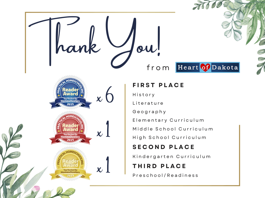 Thank you for voting for us in the 2025 Practical Homeschooling Reader Awards!