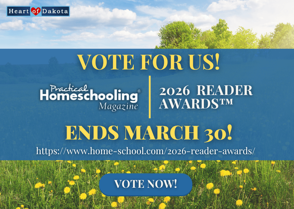 Vote for us in the 2026 Practical Homeschooling® Reader Awards!